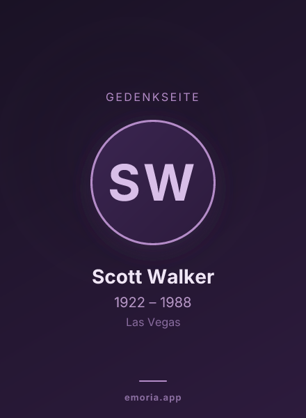 Gedenkportrait von Scott Walker