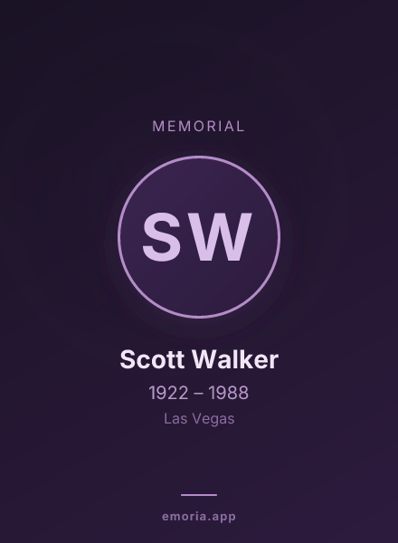 Memorial portrait of Scott Walker