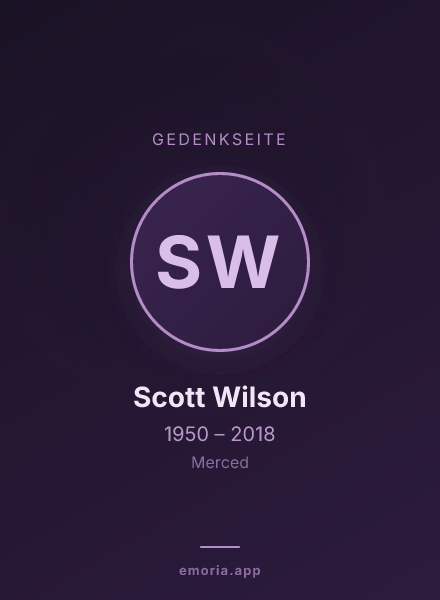 Gedenkportrait von Scott Wilson
