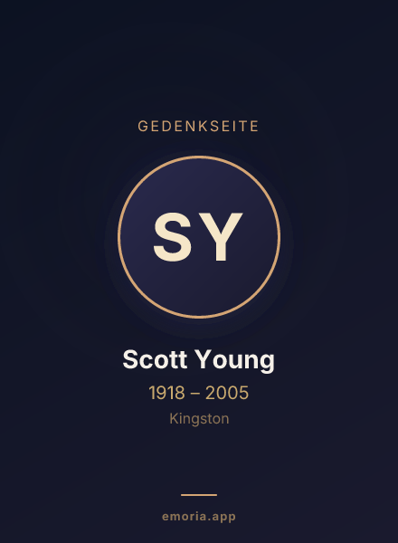 Gedenkportrait von Scott Young