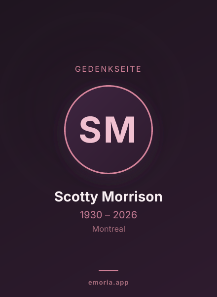Gedenkportrait von Scotty Morrison