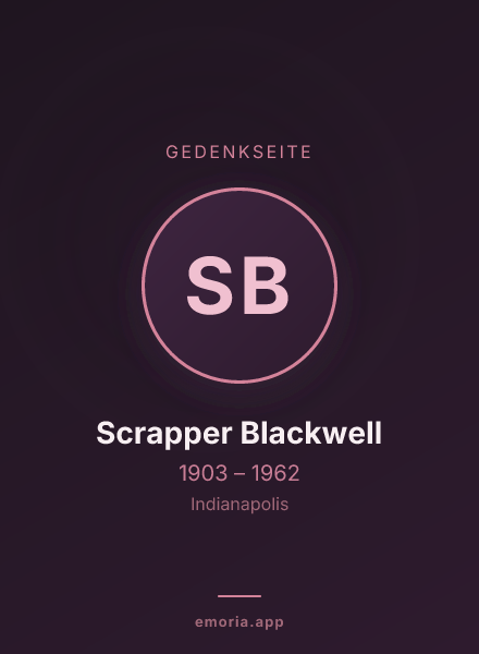Gedenkportrait von Scrapper Blackwell