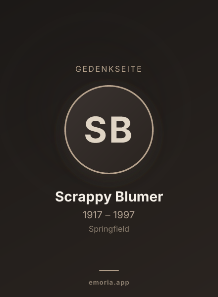Gedenkportrait von Scrappy Blumer