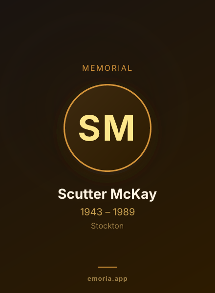 Memorial portrait of Scutter McKay
