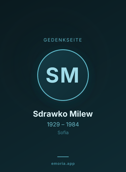 Gedenkportrait von Sdrawko Milew