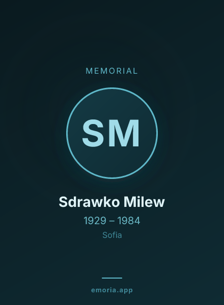 Memorial portrait of Sdrawko Milew
