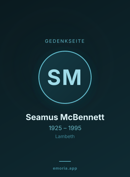 Gedenkportrait von Seamus McBennett