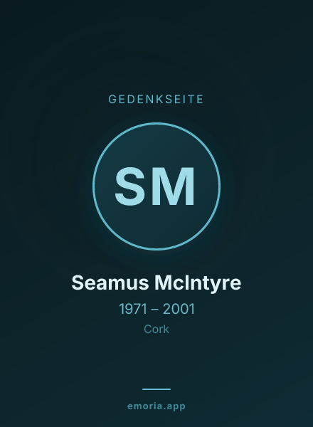 Gedenkportrait von Seamus McIntyre