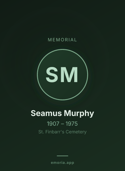 Memorial portrait of Seamus Murphy