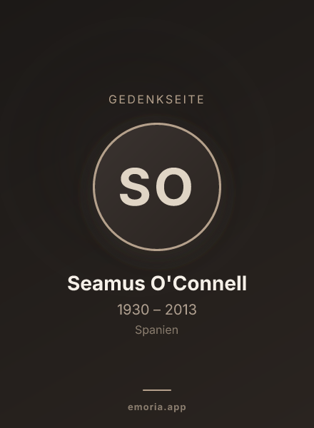 Gedenkportrait von Seamus O'Connell