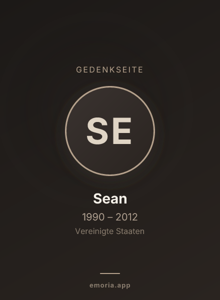 Gedenkportrait von Sean