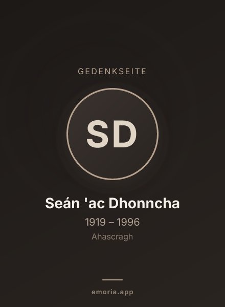 Gedenkportrait von Seán 'ac Dhonncha