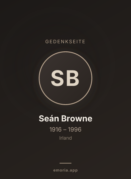 Gedenkportrait von Seán Browne