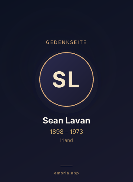 Gedenkportrait von Sean Lavan