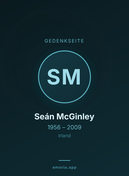 Gedenkportrait von Seán McGinley