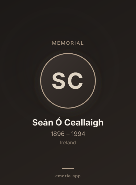 Memorial portrait of Seán Ó Ceallaigh