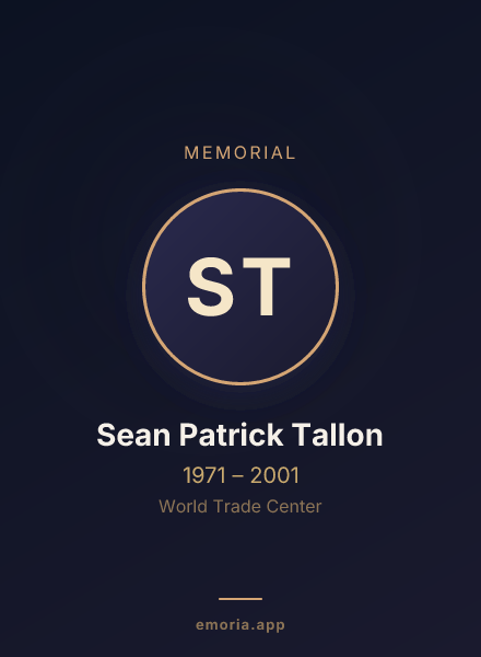 Memorial portrait of Sean Patrick Tallon