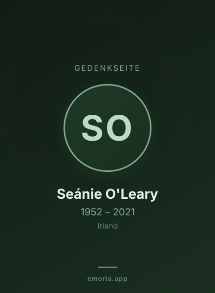 Gedenkportrait von Seánie O'Leary