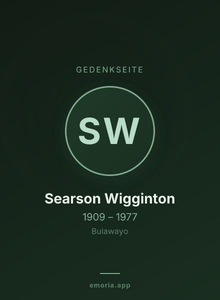 Gedenkportrait von Searson Wigginton