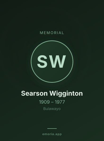 Memorial portrait of Searson Wigginton