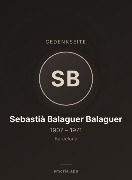Gedenkportrait von Sebastià Balaguer Balaguer