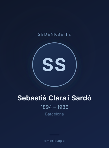 Gedenkportrait von Sebastià Clara i Sardó
