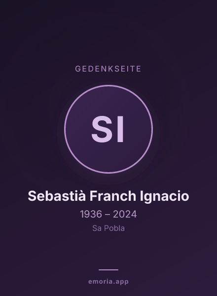 Gedenkportrait von Sebastià Franch Ignacio