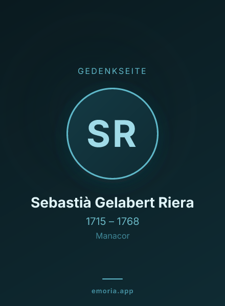 Gedenkportrait von Sebastià Gelabert Riera