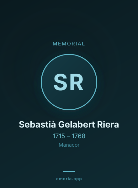 Memorial portrait of Sebastià Gelabert Riera