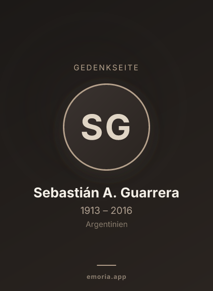 Gedenkportrait von Sebastián A. Guarrera