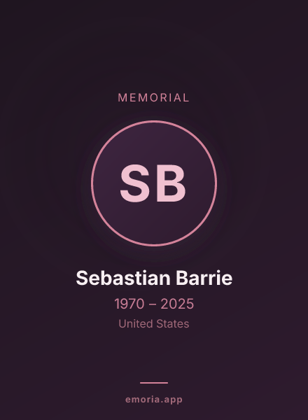 Memorial portrait of Sebastian Barrie