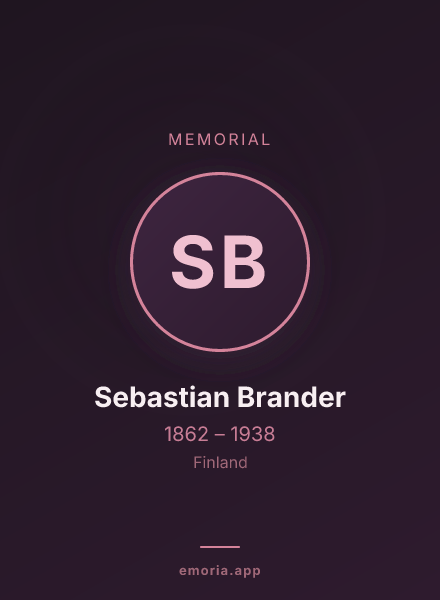 Memorial portrait of Sebastian Brander