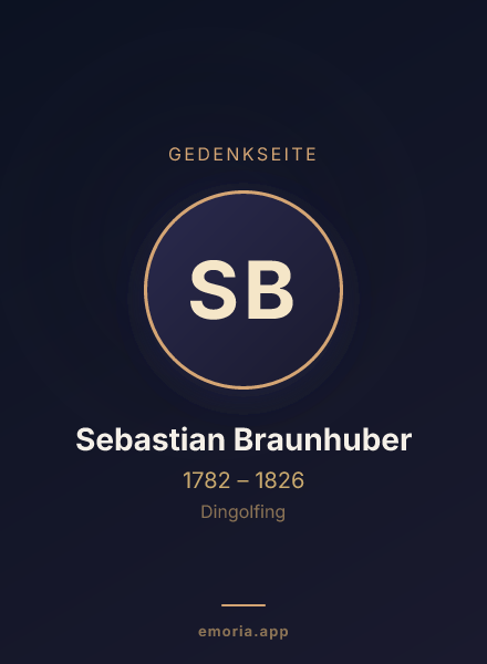 Gedenkportrait von Sebastian Braunhuber