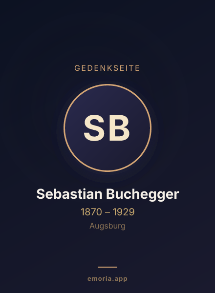 Gedenkportrait von Sebastian Buchegger