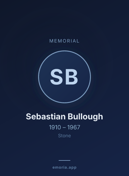 Memorial portrait of Sebastian Bullough