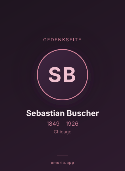 Gedenkportrait von Sebastian Buscher