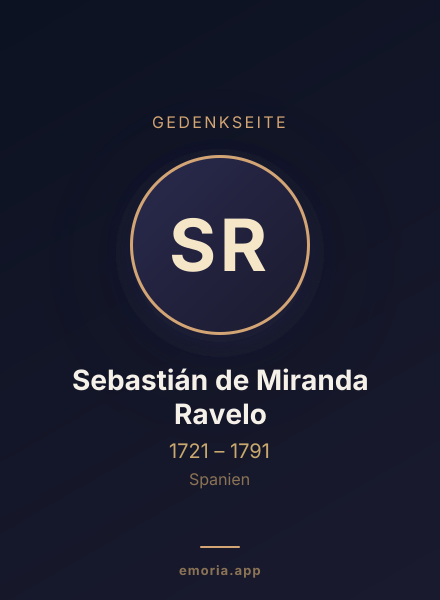 Gedenkportrait von Sebastián de Miranda Ravelo