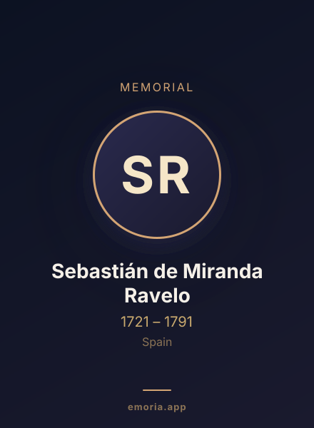 Memorial portrait of Sebastián de Miranda Ravelo