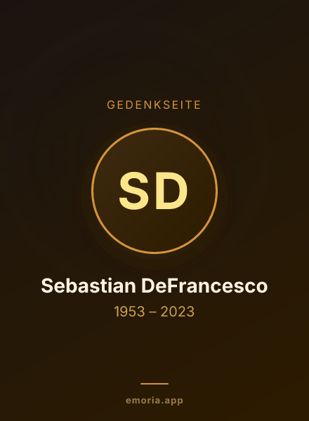 Gedenkportrait von Sebastian DeFrancesco