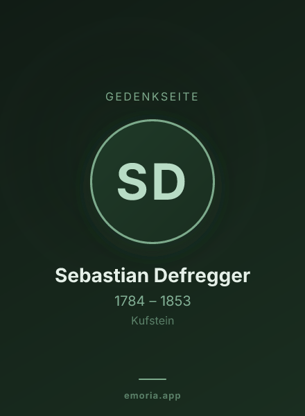 Gedenkportrait von Sebastian Defregger