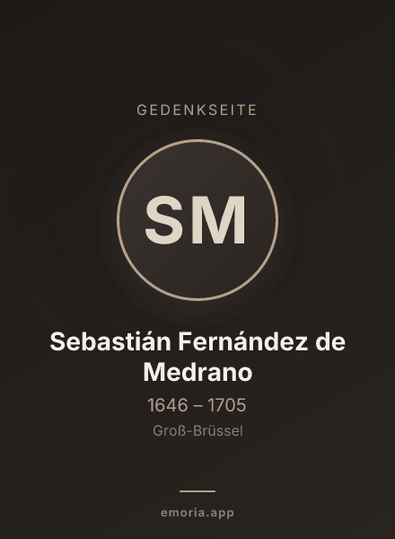 Gedenkportrait von Sebastián Fernández de Medrano