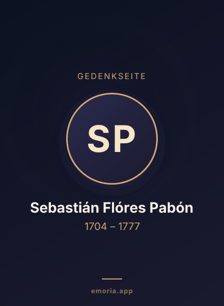 Gedenkportrait von Sebastián Flóres Pabón