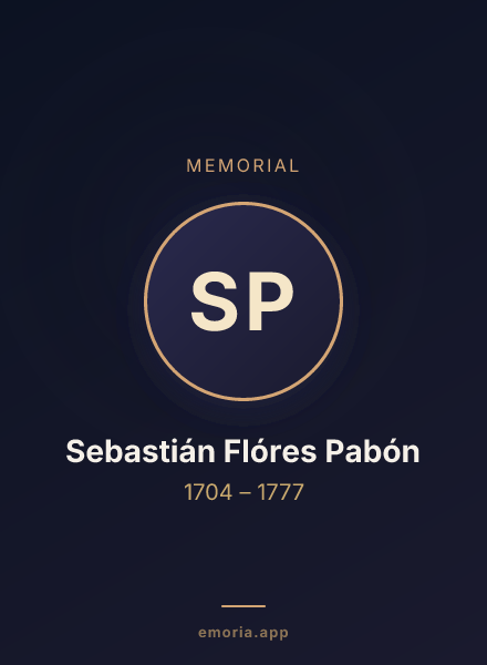 Memorial portrait of Sebastián Flóres Pabón