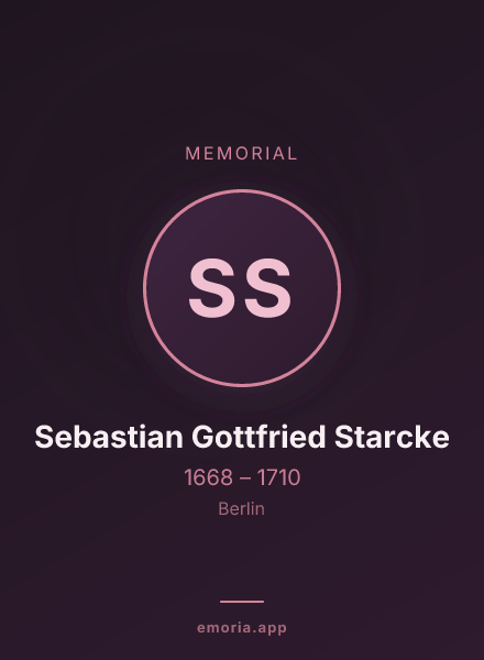 Memorial portrait of Sebastian Gottfried Starcke