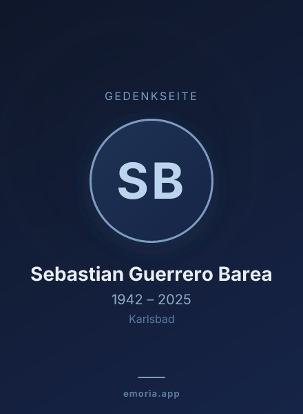 Gedenkportrait von Sebastian Guerrero Barea