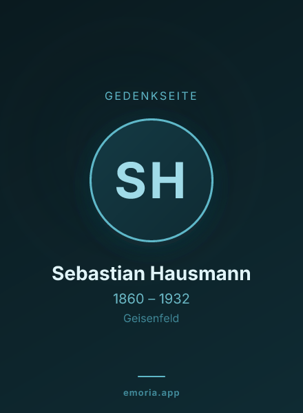 Gedenkportrait von Sebastian Hausmann