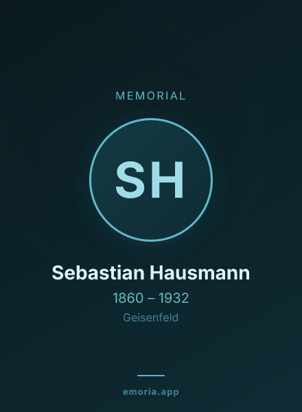 Memorial portrait of Sebastian Hausmann