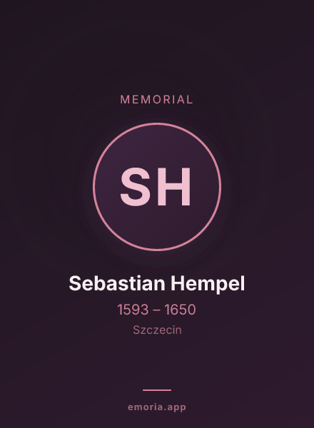 Memorial portrait of Sebastian Hempel