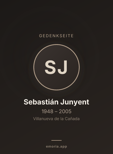 Gedenkportrait von Sebastián Junyent