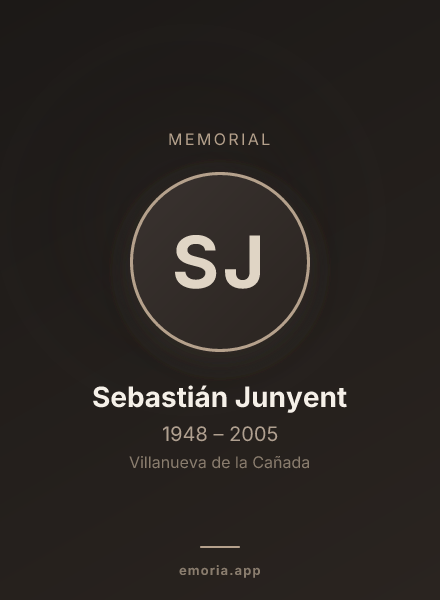 Memorial portrait of Sebastián Junyent
